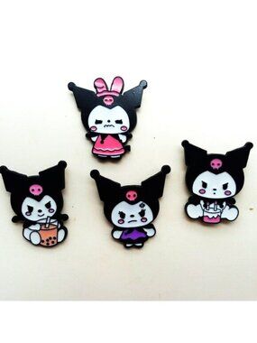 Kuromi Pins 4 Enamel Sanrio Hello Kitty Friends Goth Emo Scene Rave Trendy Evil
